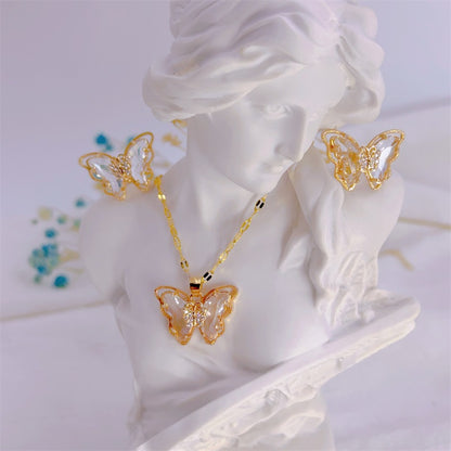 🥰ARETE MARIPOSA BRILLANTE🦋👉🌸 Brillo que perdura, elegancia que nunca pasa de moda.